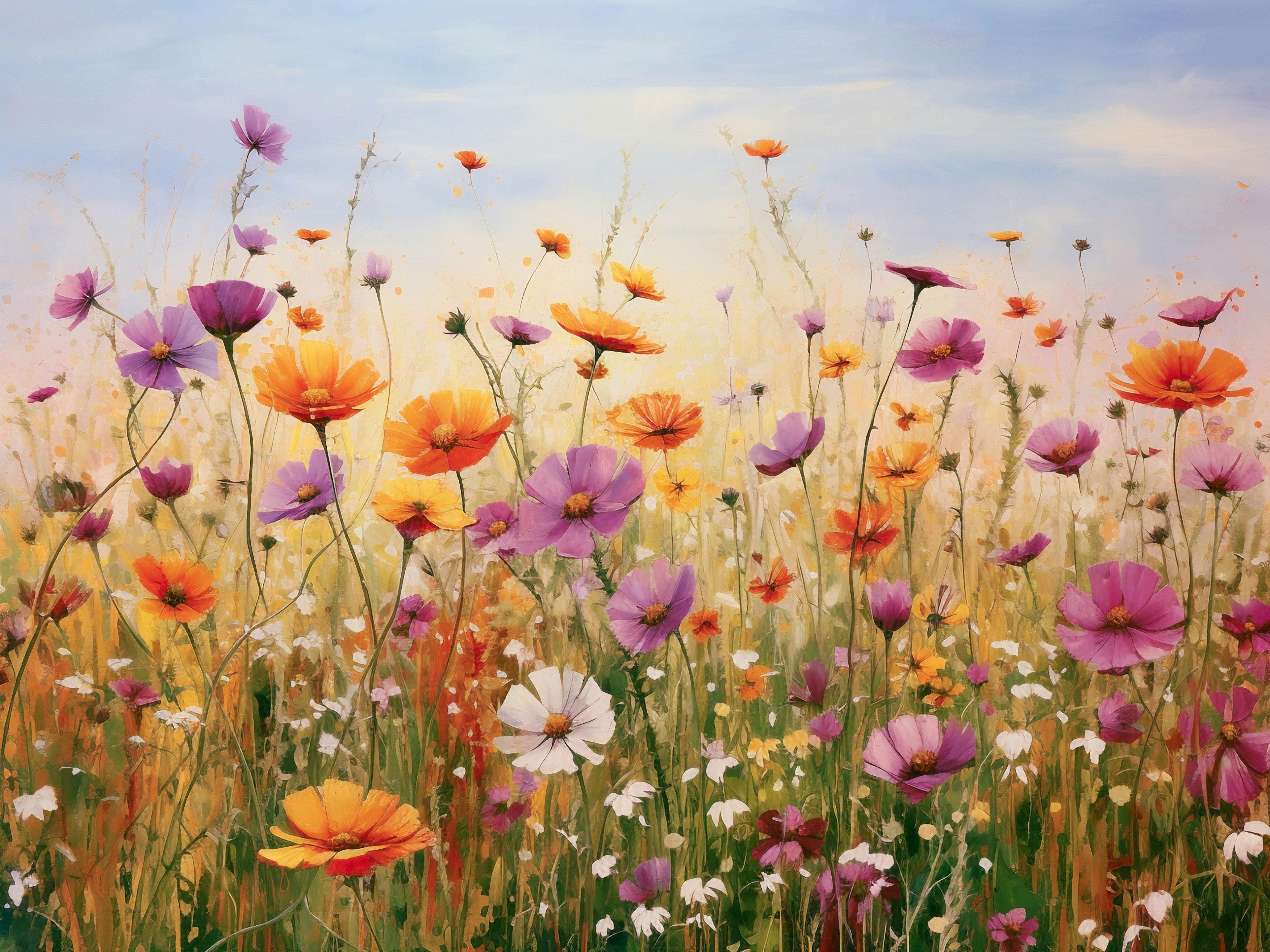 Flower Field 2 - Panel Wallpaper For Free